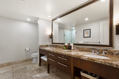 Elegant guest bathroom with modern touches