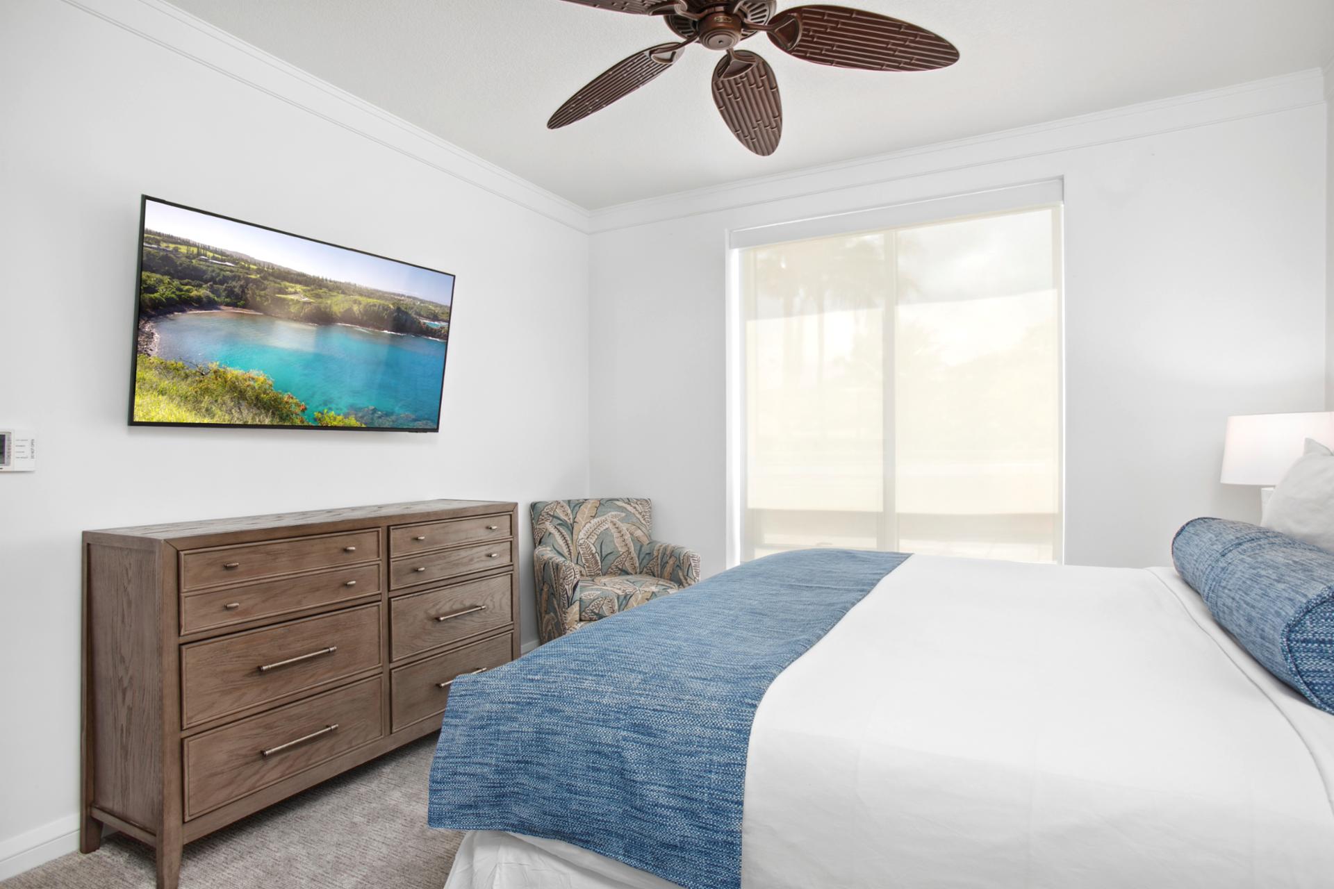 Modern comfort meets island charm in this bright, relaxing bedroom retreat