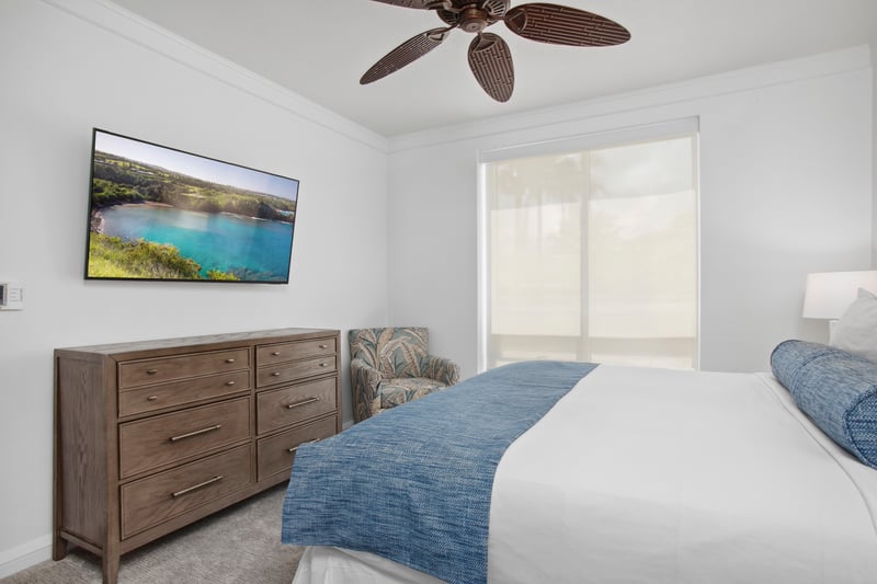 Modern comfort meets island charm in this bright, relaxing bedroom retreat