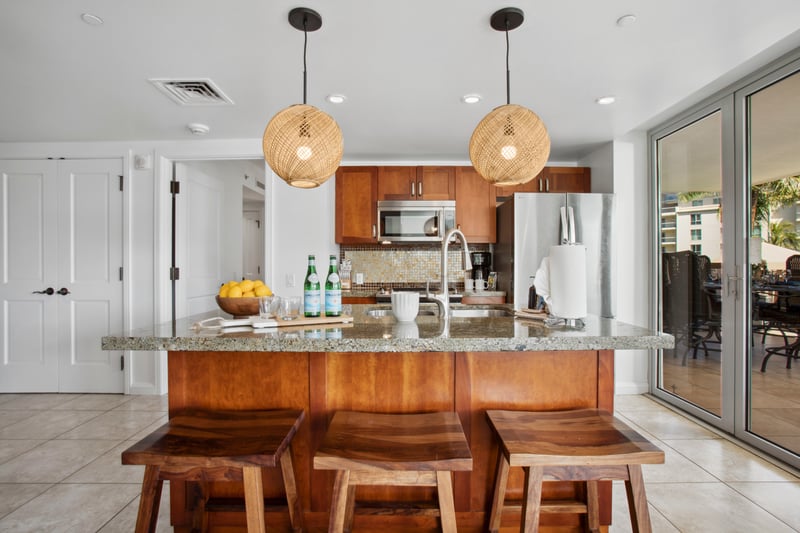 Inviting kitchen with modern appliances make breakfasts here a breeze 