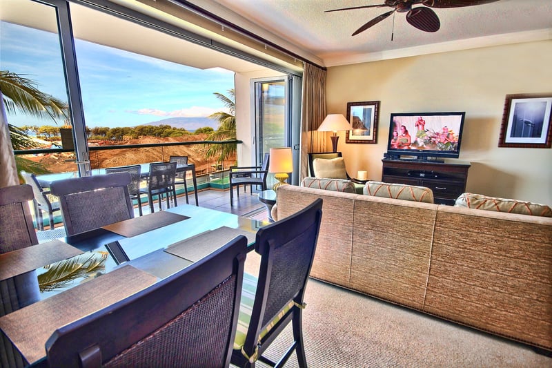 Breathe in ocean views from your luxury lanai—elegance, space, and sunset vibes at Honua Kai Resort