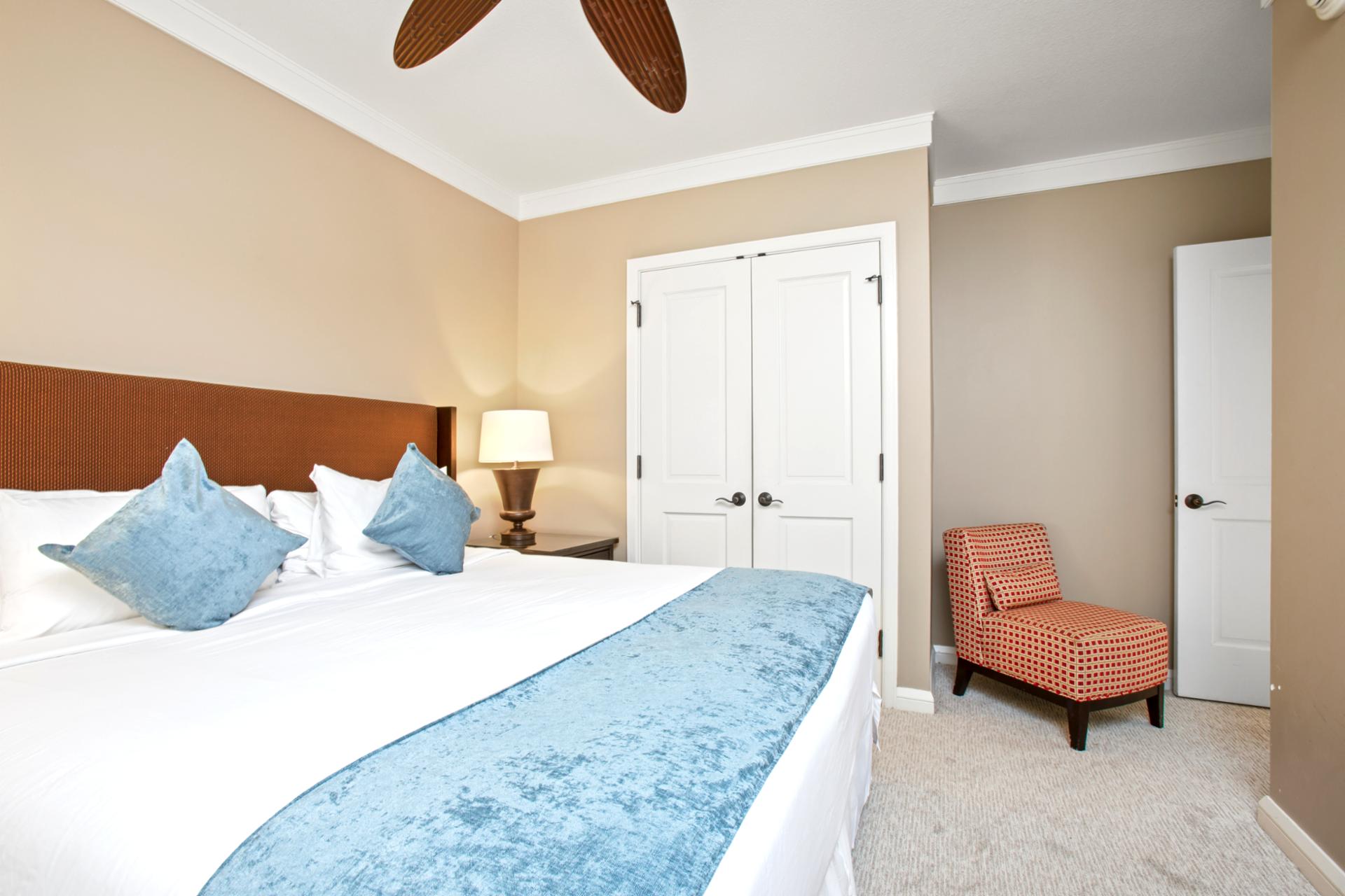 Cozy up here for restful nights or afternoon naps 