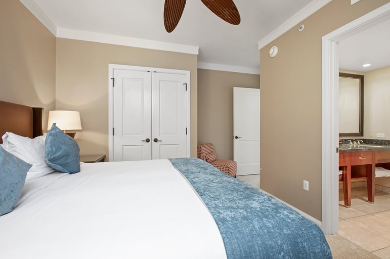 A retreat within a retreat — where warm finishes create a peaceful guest experience