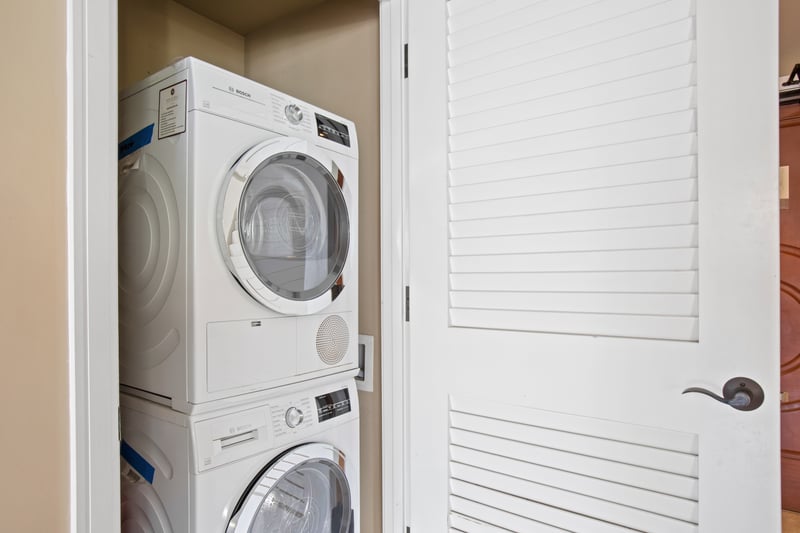 Enjoy the ease of in-unit laundry with high-end Bosch appliances