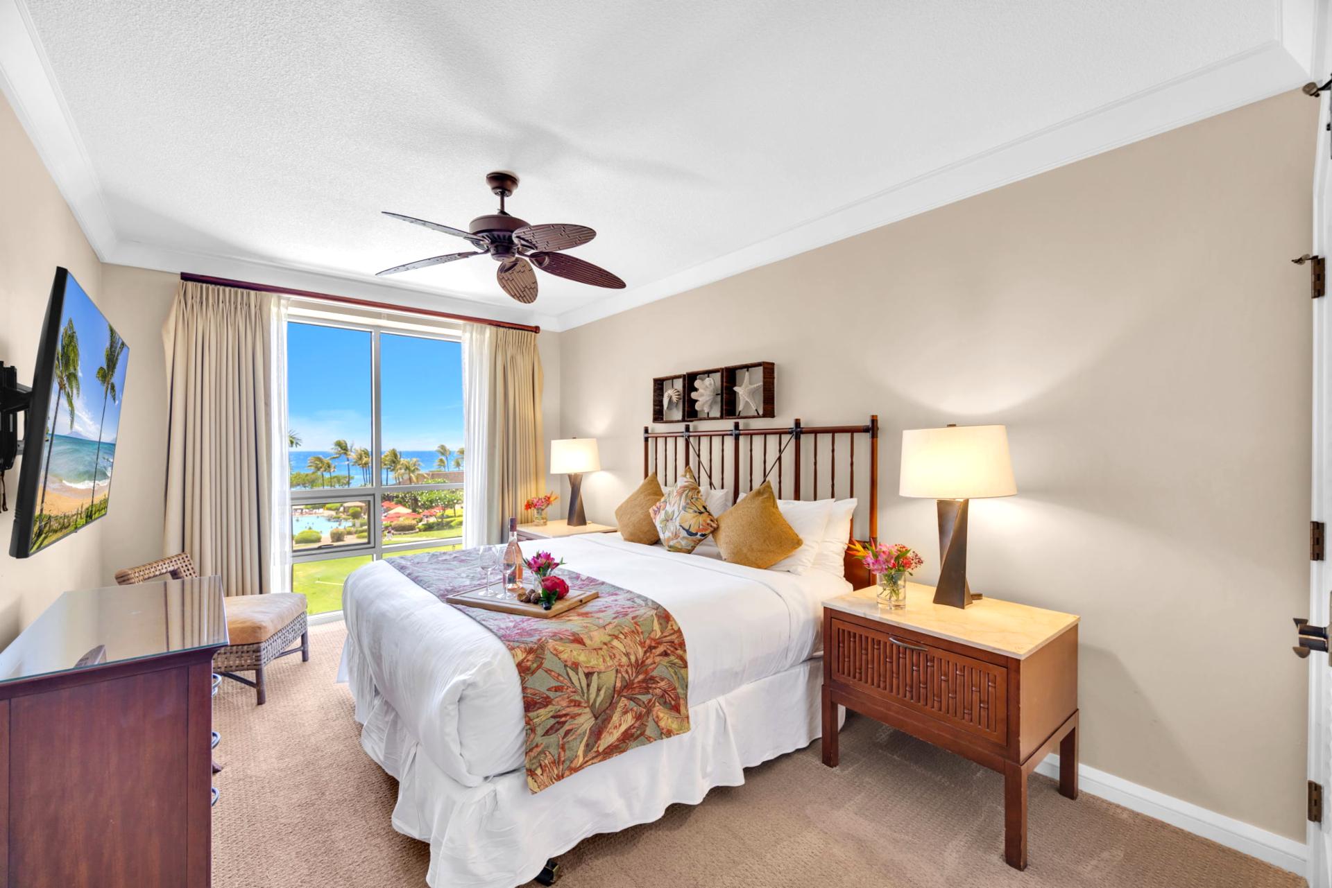 Rest easy in this tranquil second bedroom with natural light galore