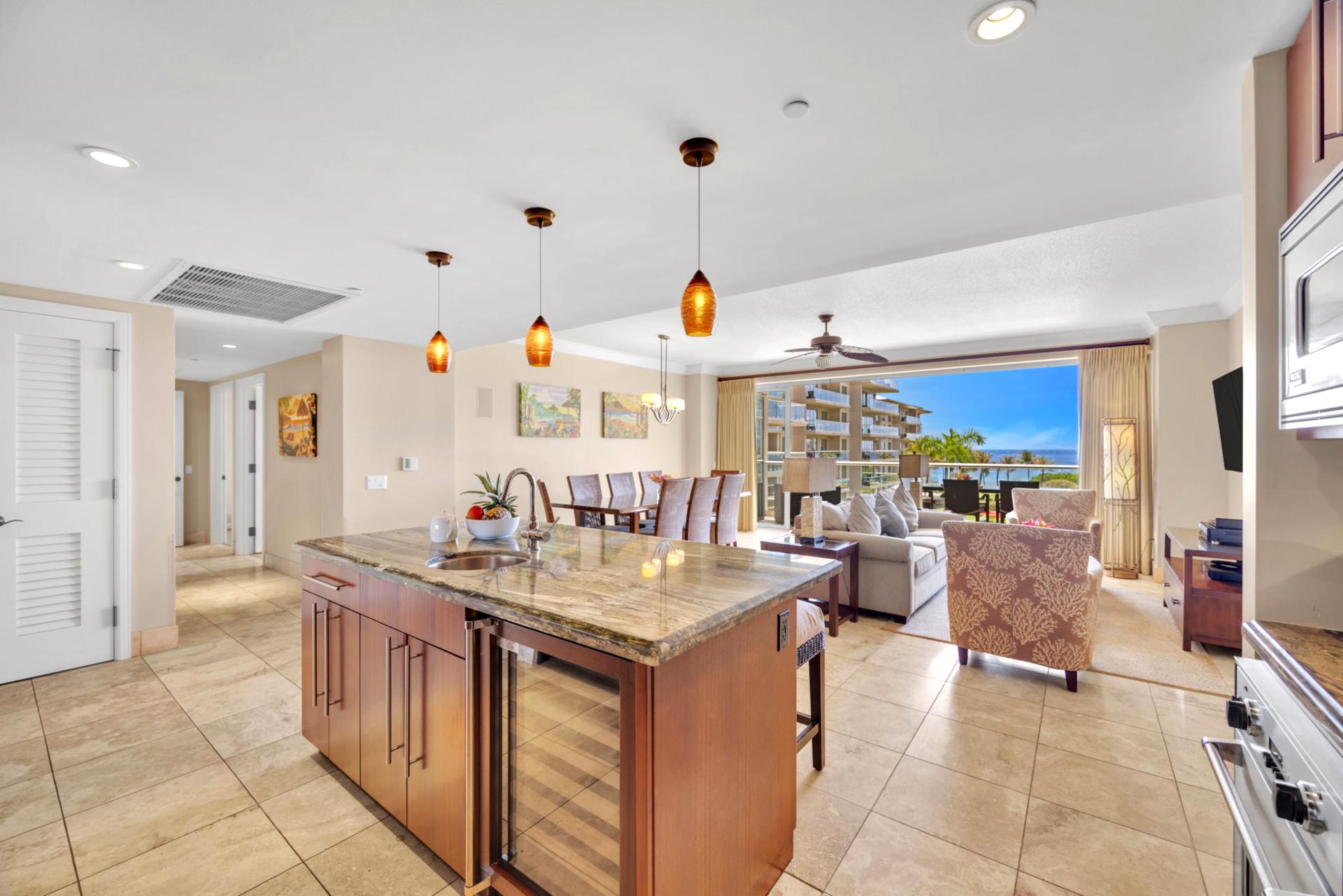 Plenty of counter space for everything from beach snacks to family dinners