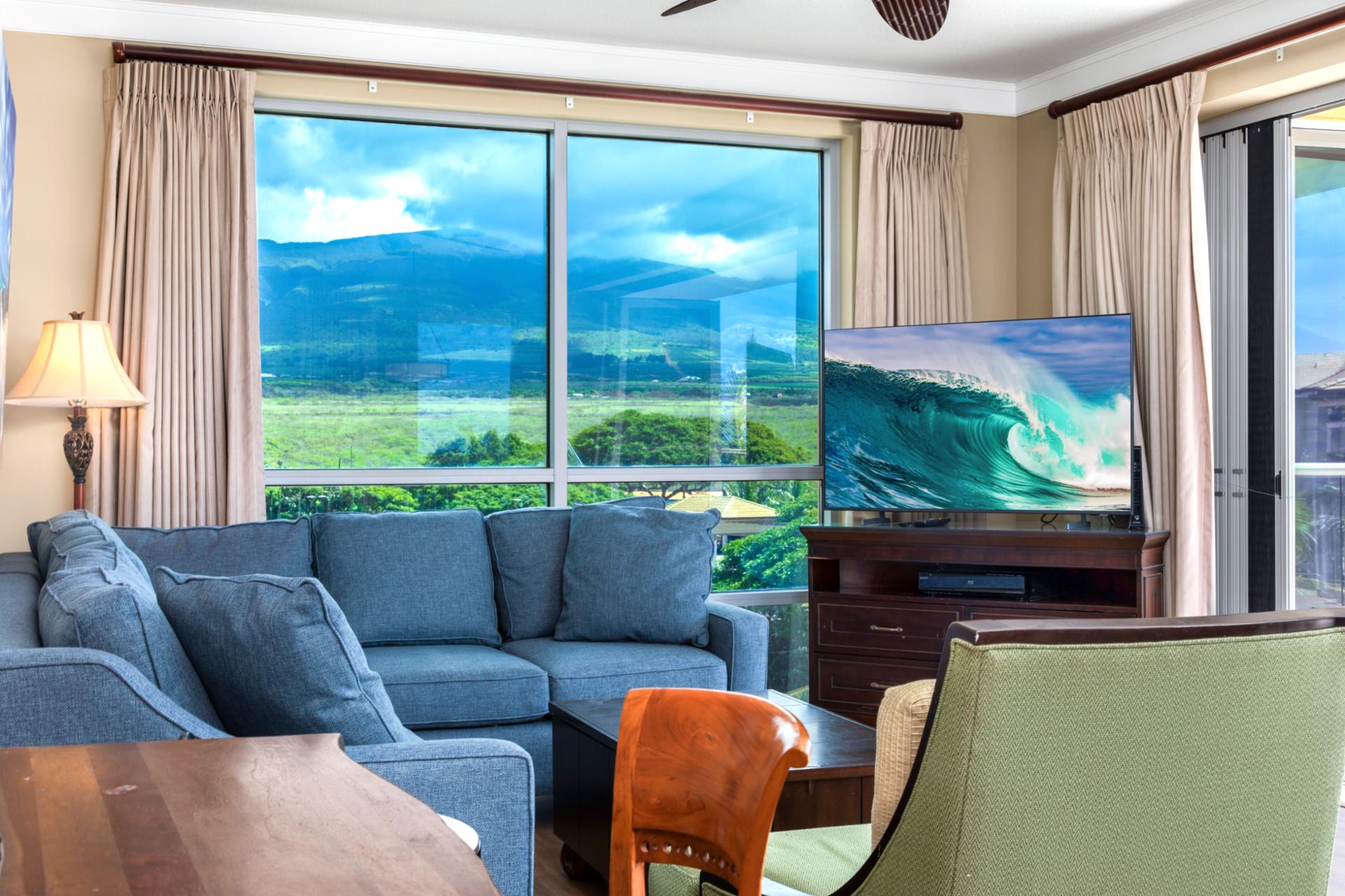 Cozy up here for family game nights or relaxing movie marathons after all day island adventures 