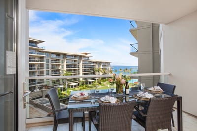 Spacious lanai built for sunset dinners and morning coffee rituals