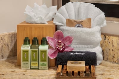 Luxury toiletries are provided for ultimate comfort