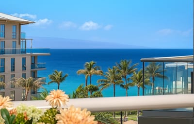 Wake up to postcard-perfect views of turquoise waters, swaying palms, and blue skies from your oceanfront lanai