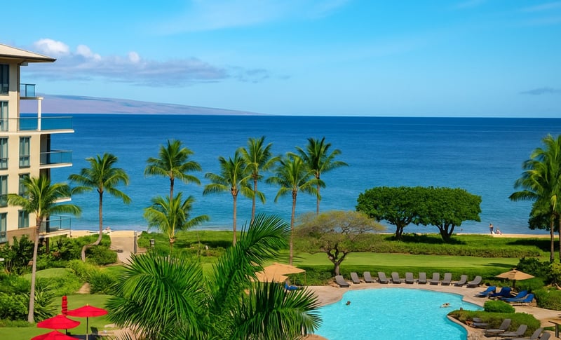 Bask in sweeping ocean views, tropical palms, and poolside luxury—just steps from the golden sands of Ka'anapali