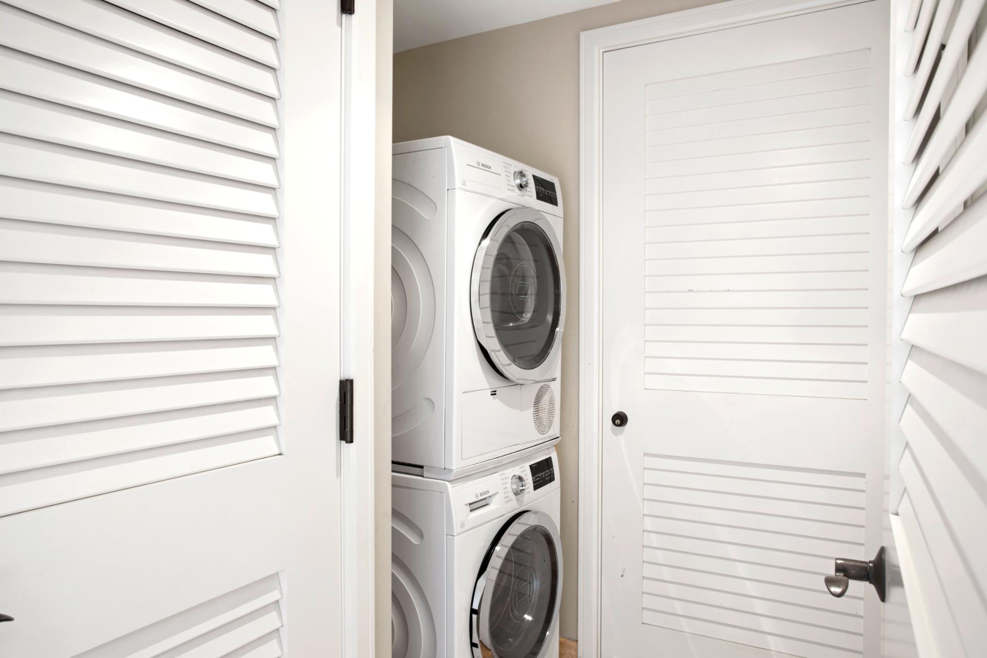 One more reason this unit feels like home: private laundry access