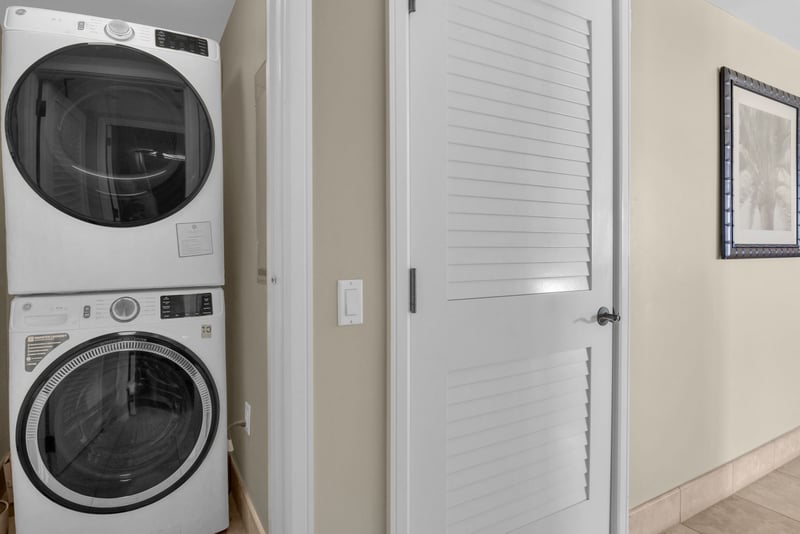 In unit washer and dryer for added convenience