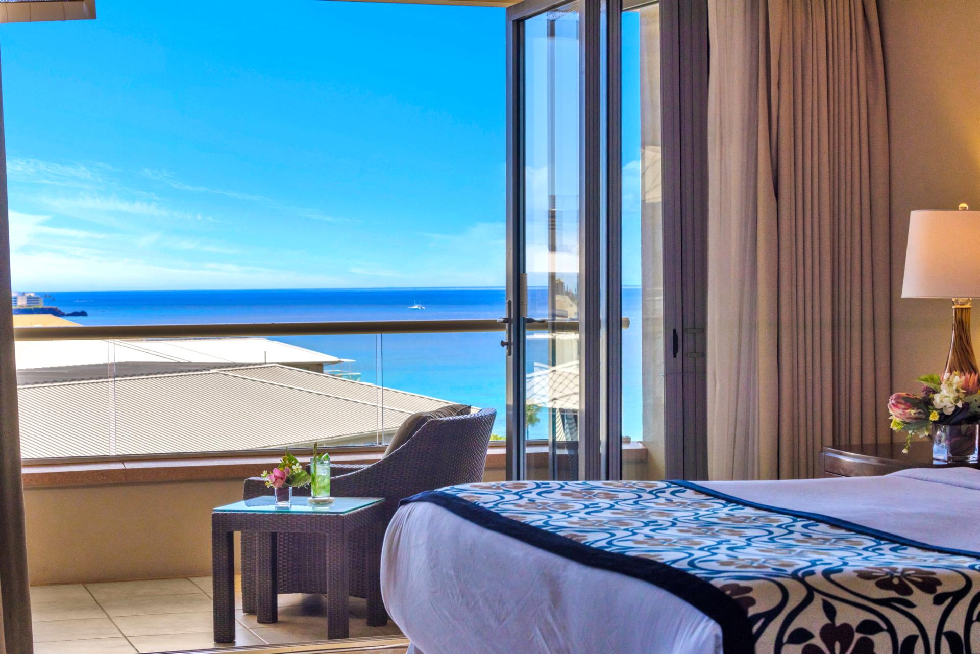 Luxurious master suite with private ocean views