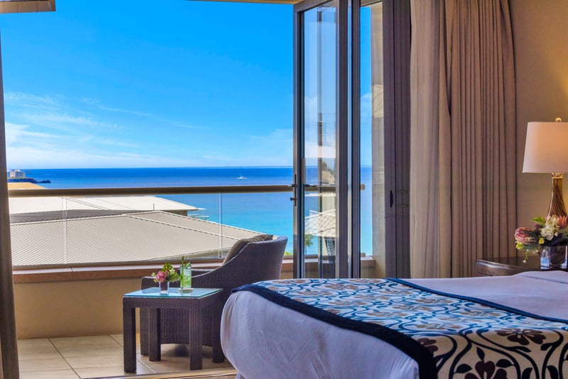 Luxurious master suite with private ocean views