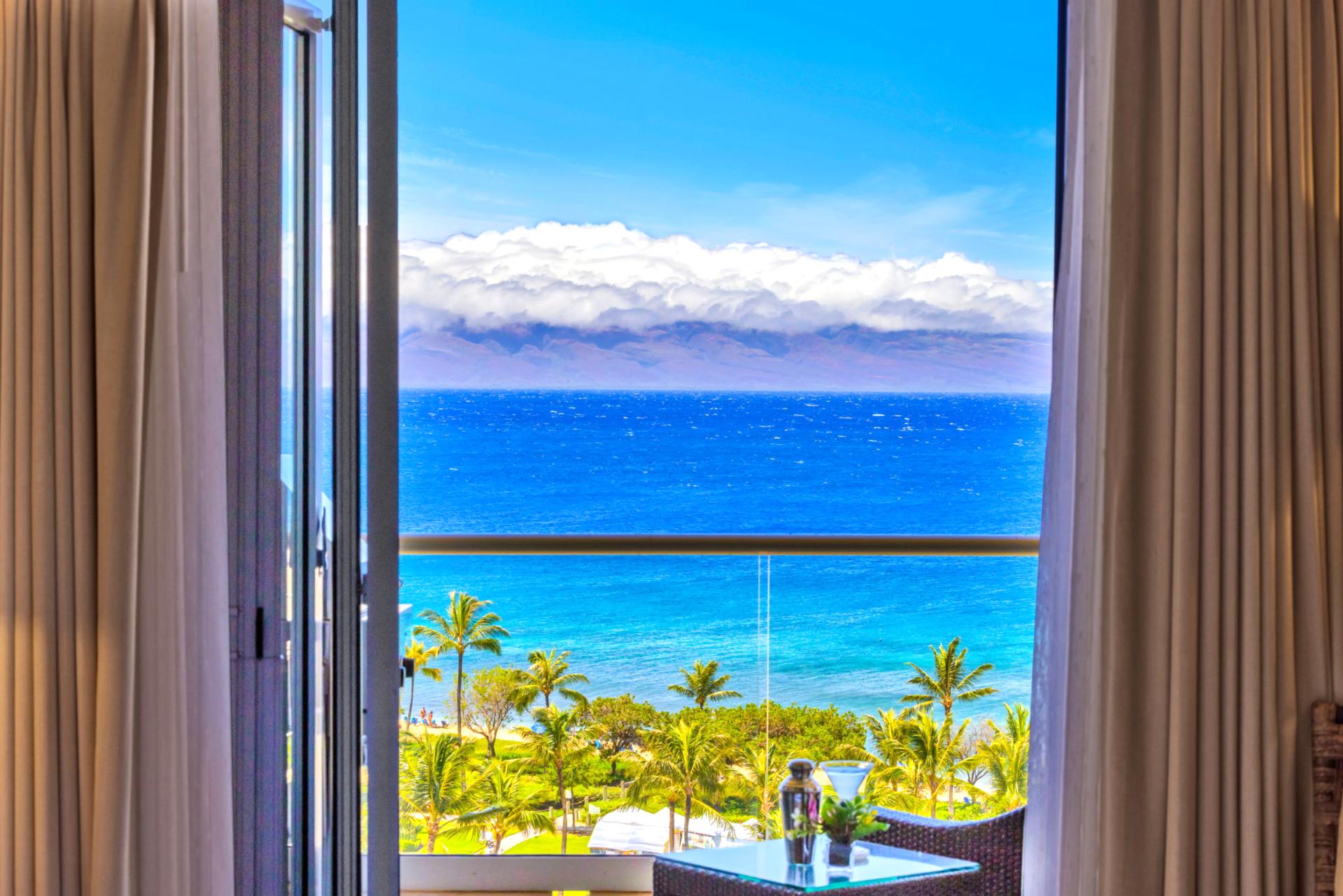 Enjoy stunning ocean views from each bedroom in the villa