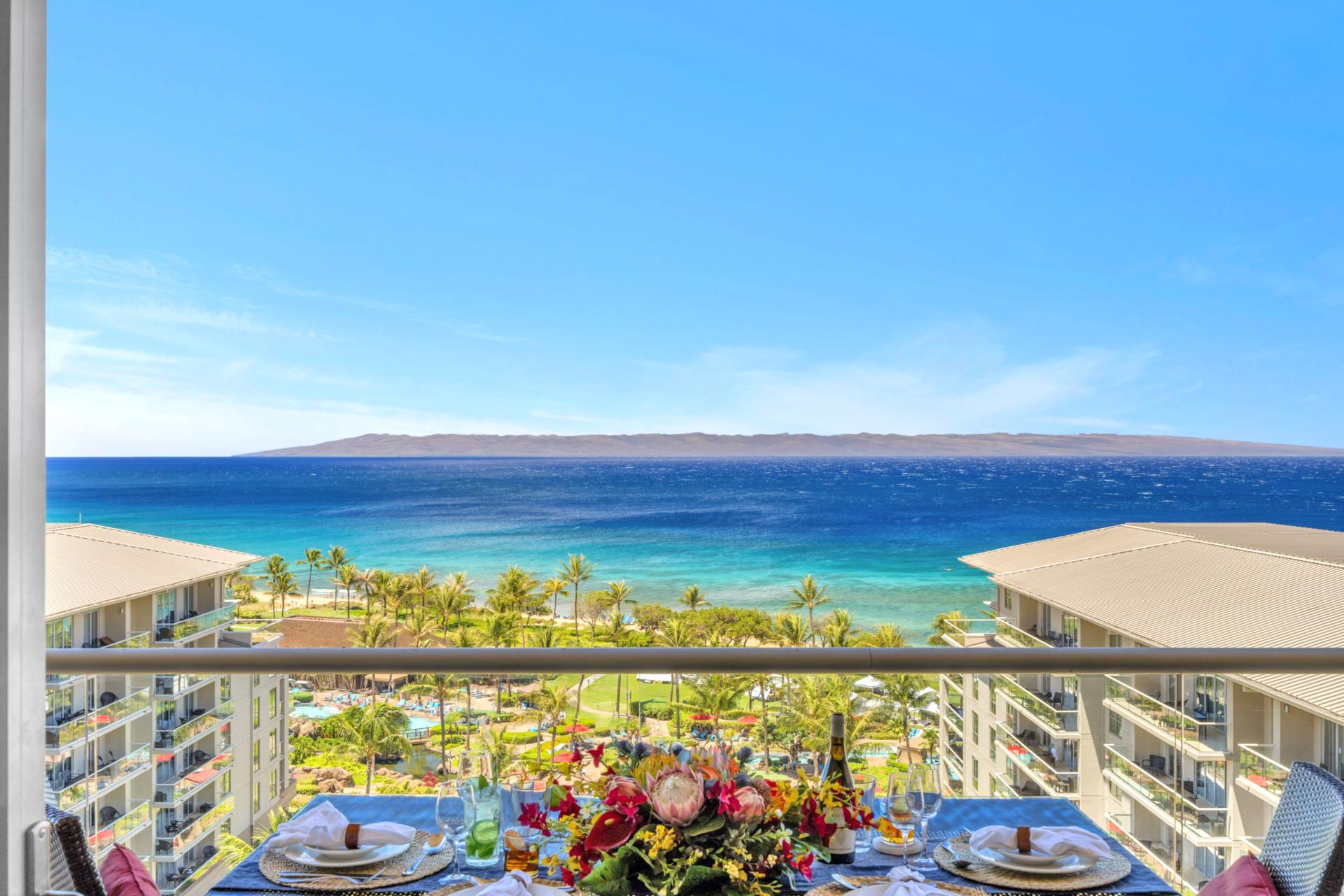 Private lanai overlooking Maui’s sparkling waters