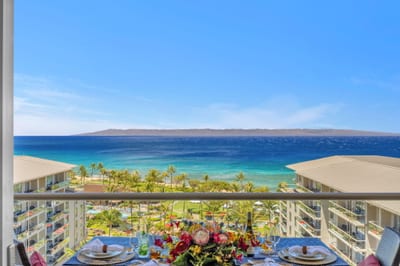 Private lanai overlooking Maui’s sparkling waters