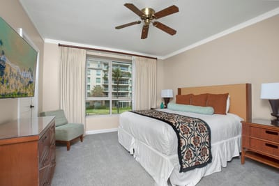 Tranquil bedroom retreat with garden views and modern comforts. HKK-201