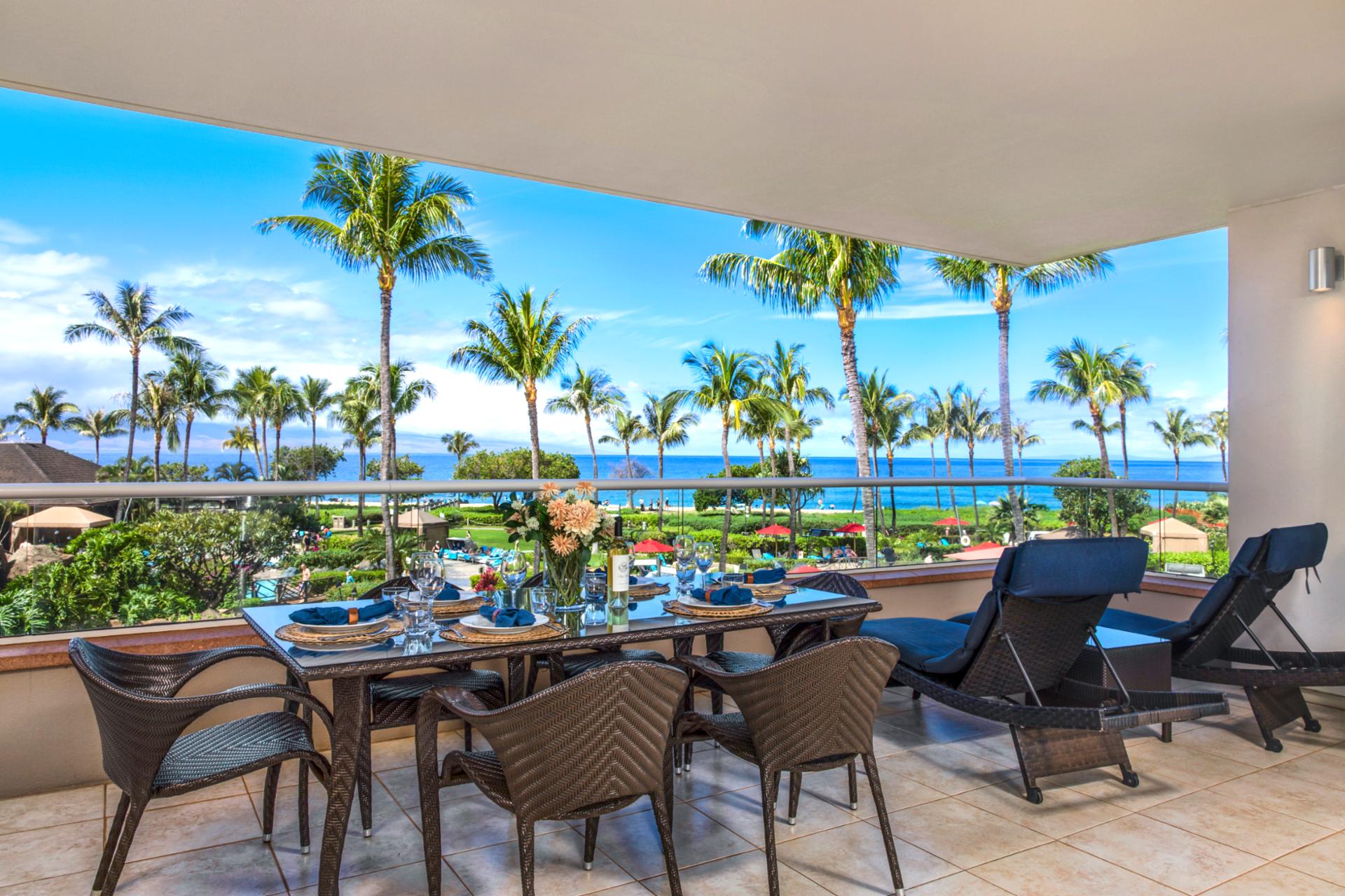 Wake up to this—lush landscapes and turquoise waves just beyond your lanai