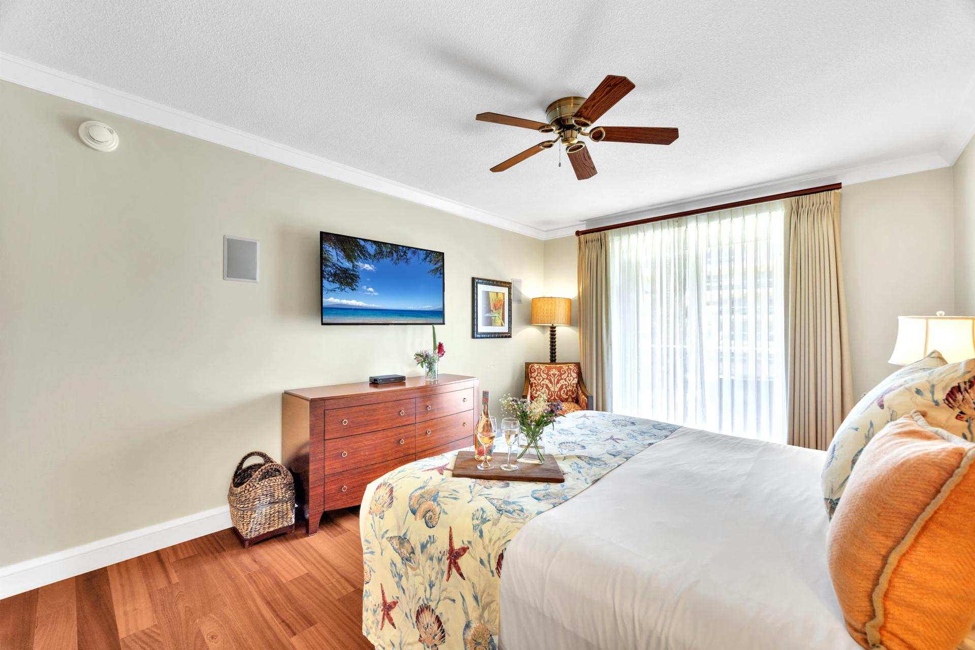 Bright master suite with direct access to the lanai