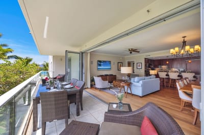 Wide lanai for lounging and soaking in the Maui breeze HKK-349