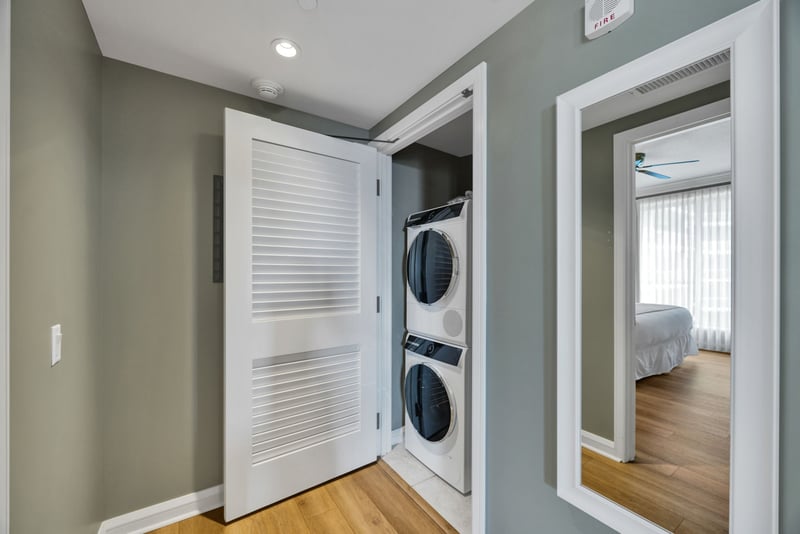 In unit washer and dryer for added convenience