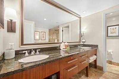 Double-sink vanity with plenty of space makes mornings a breeze