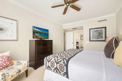 Perfect guest bed to cozy up after long days of making island memories