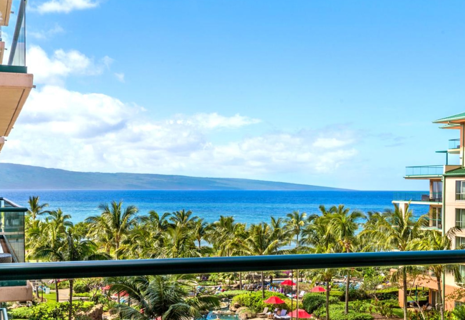 Ocean breeze, palm trees, and paradise views from the balcony.