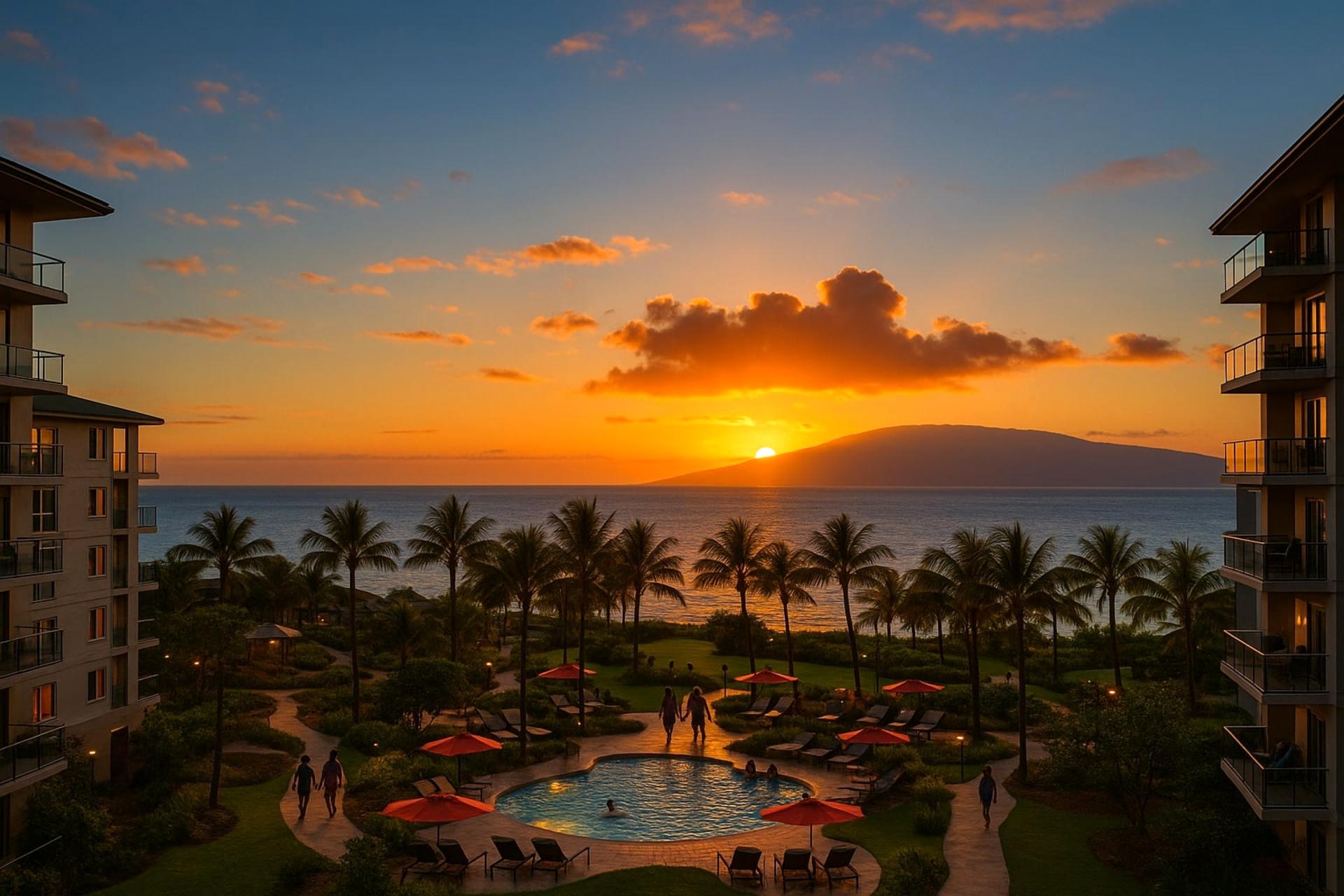 Tropical luxury meets sunset serenity in paradise – unforgettable Hawaiian escape.