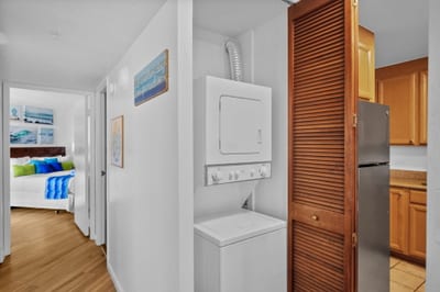 In-unit washer and dryer make extended stays easy and carefree