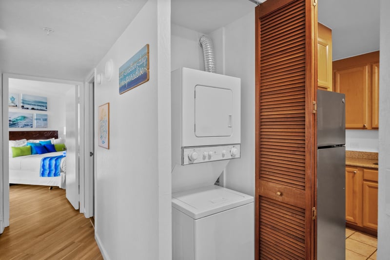 In-unit washer and dryer make extended stays easy and carefree