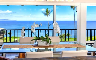 Dine with a view that steals the spotlight—ocean breezes, palm silhouettes, and orchids on hostess duty KBV-24B2