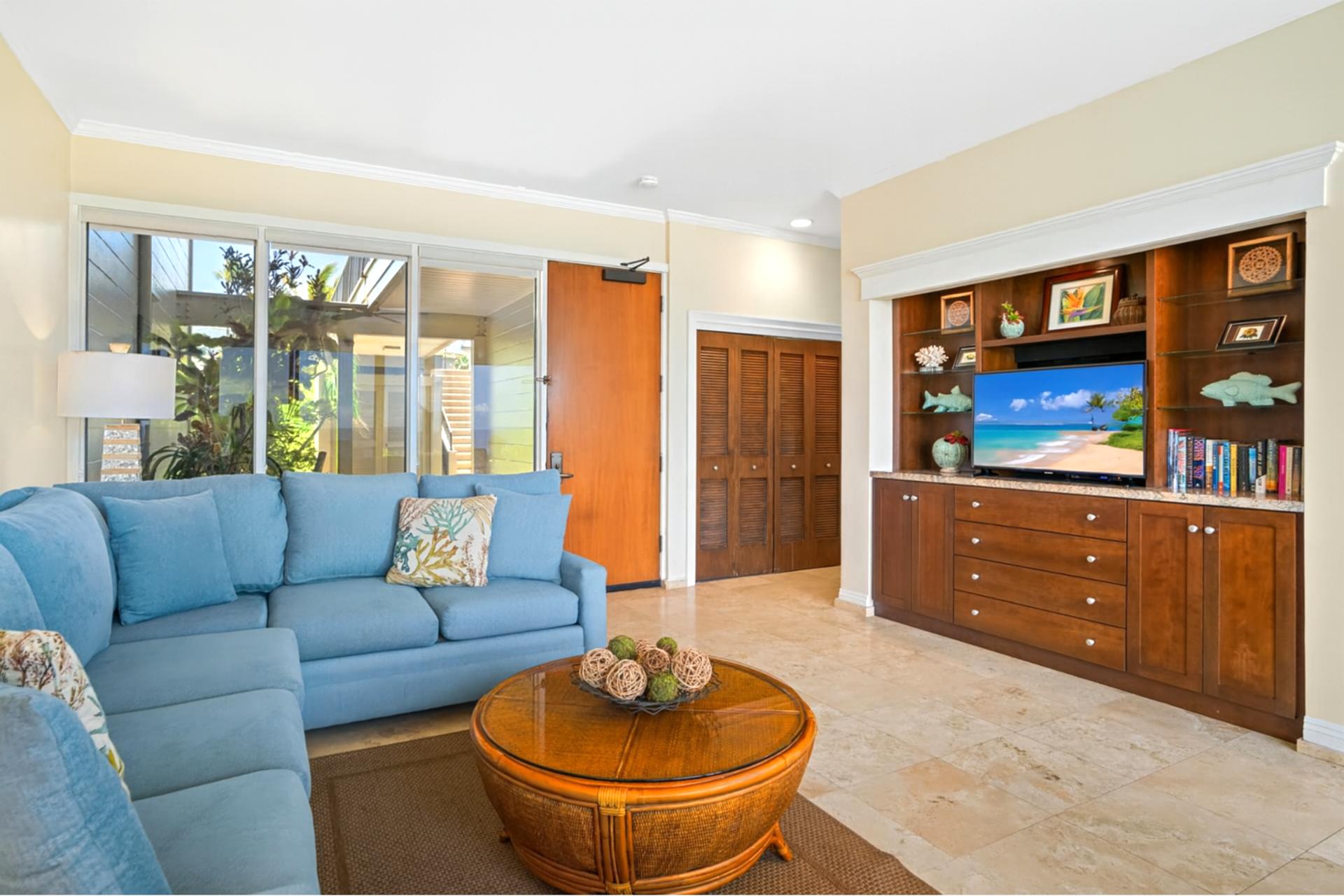 This light-filled open living area offers the perfect space to catch up with loved ones