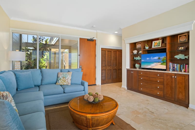 This light-filled open living area offers the perfect space to catch up with loved ones