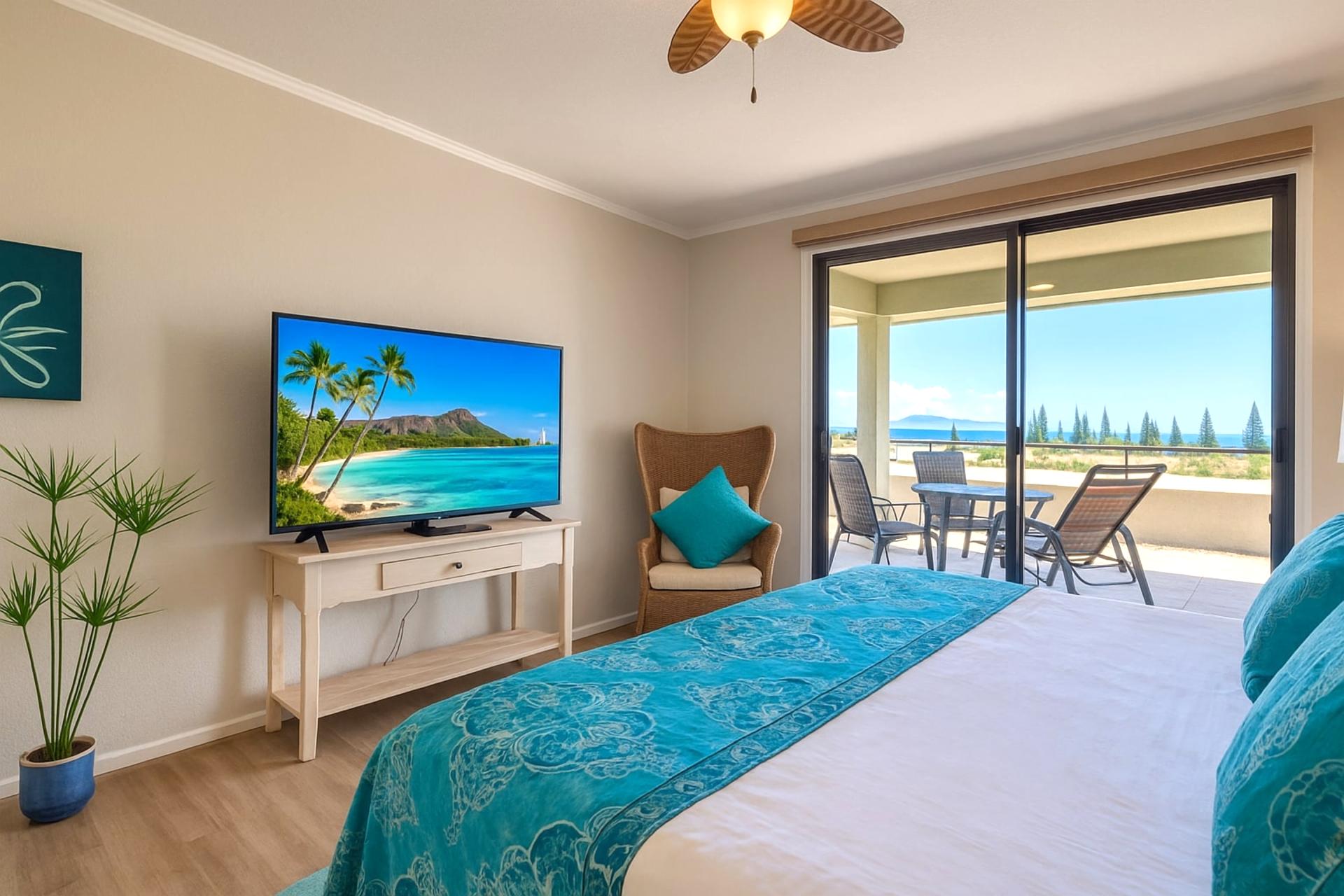 Sip coffee steps from your bed on a breezy lanai, then retreat inside to a space designed for deep rest and sweet island dream