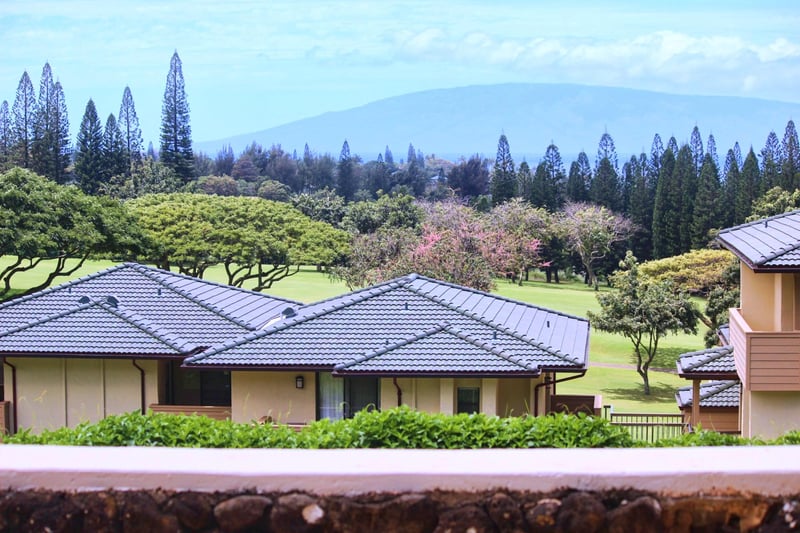 Wake up to sweeping views of emerald fairways, blooming trees, and misty mountains—nature’s beauty unfolds right outside your lanai KGV-19P3