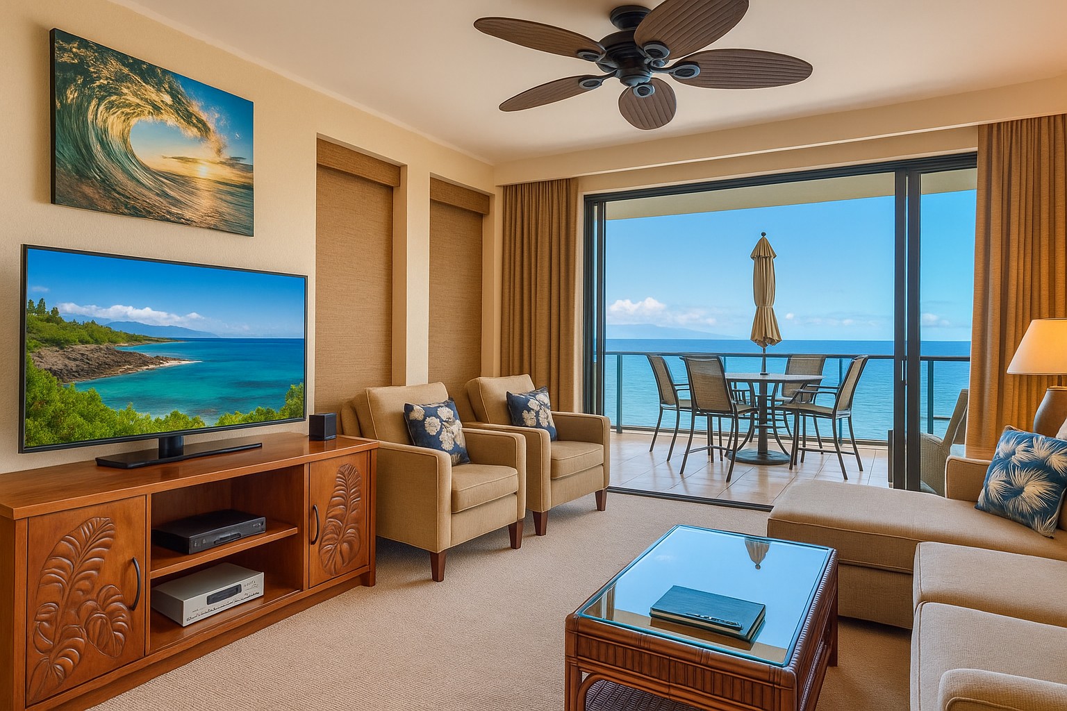 Watch the horizon change colors from your own cozy corner—where serenity, sunsets, and soft touches meet in perfect harmony