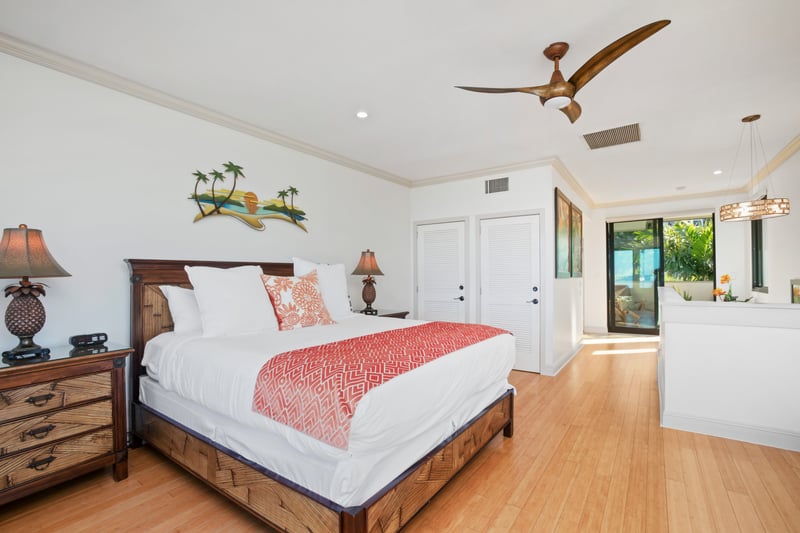 Tucked beneath fan-spun breezes and kissed by island sun, this master suite is equal parts magic and mid-morning nap