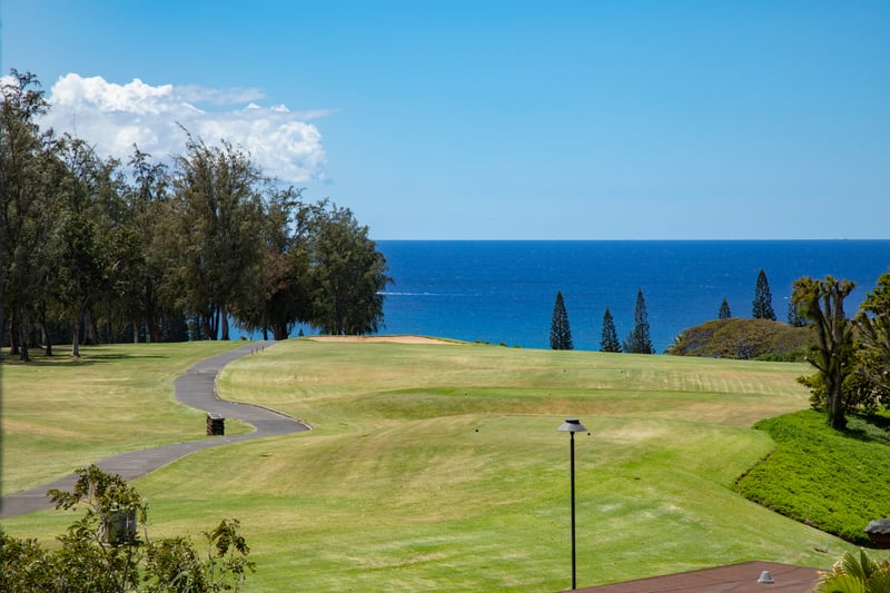 This breathtaking view blends manicured greens and deep ocean blues for a stay that’s peaceful, luxurious, and rare