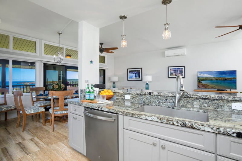 This is no ordinary prep space—it’s a sanctuary where culinary magic stirs between sea breezes and soft lighting