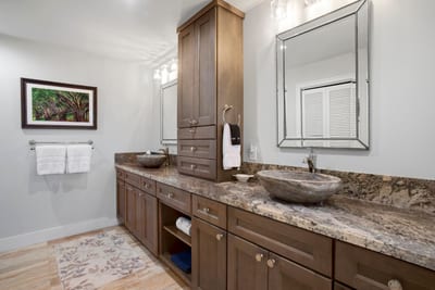 Sink into style: From vessel sinks that look hand-carved by forest elves to granite counters that shimmer like stardust