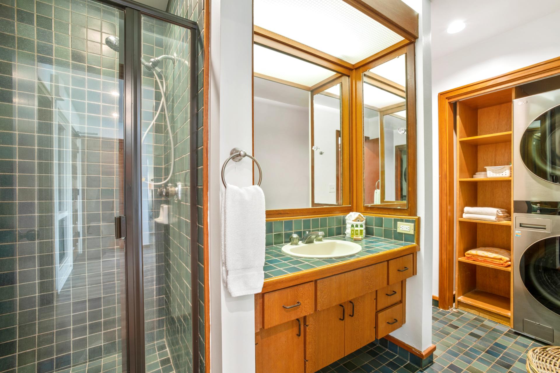 Start your day in a bright, welcoming bathroom crafted with timeless charm and modern ease