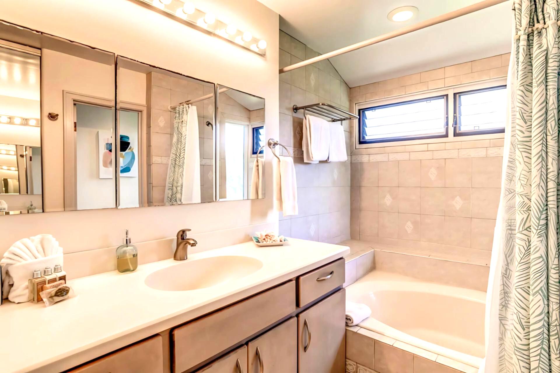 Wrapped in soft textures and natural light, our bathroom is more than functional—it’s a pamper palace