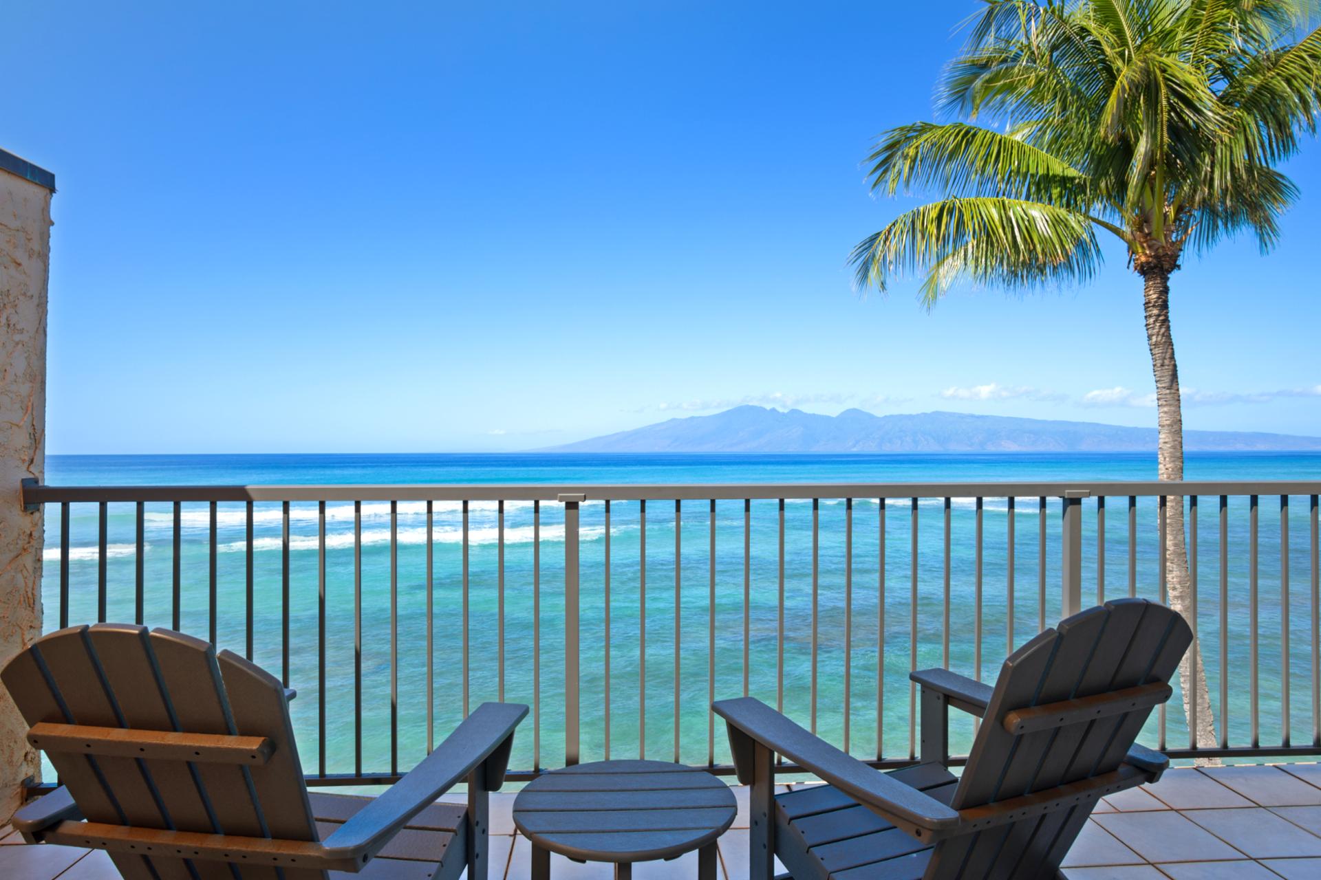 Your private lanai awaits—sip, sway, and soak in sweeping views with nothing but waves and wonder ahead   
