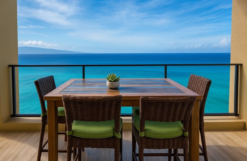 Cradled in comfort, the lanai floats above an ever-changing seascape—your front-row seat to coastal magic