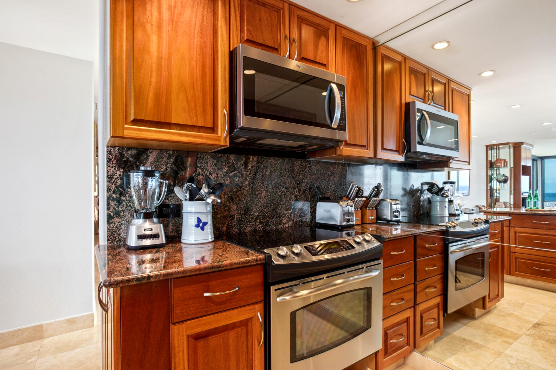 Stocked with all the necessary utensils and designed for effortless vacation cooking