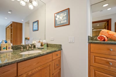 Stylish and functional guest bath with modern amenities