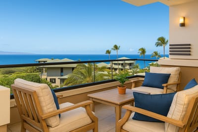 Unwind with sweeping ocean views from your private lanai—where island breezes and comfort meet in perfect harmony MON-6301